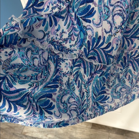Lilly Pulitzer Blue and White Floral Dress - Picture 3 of 4